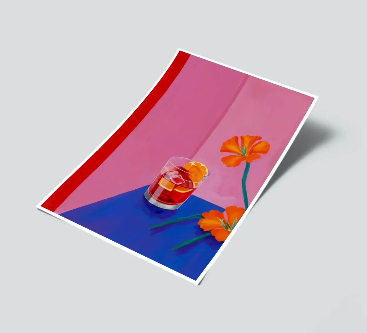 Orange Cocktail Glow sticker sheet by Pan Denim