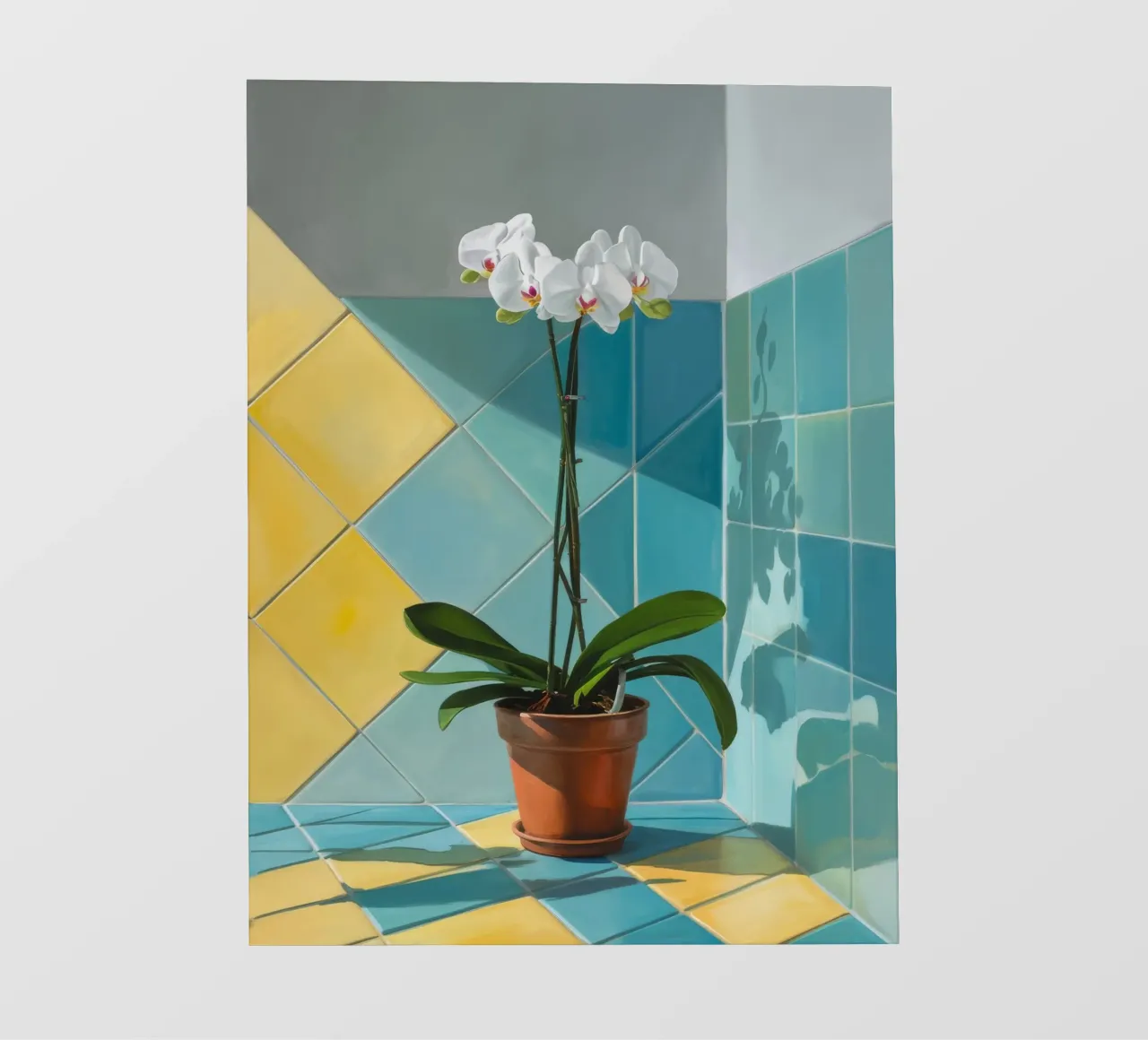 Geometria dell'orchidea bianca pellicola backlit da Pan Denim