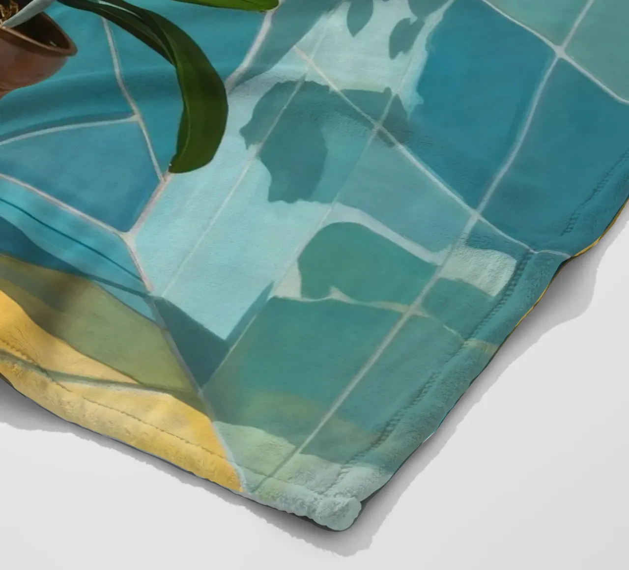 Geometria dell'orchidea bianca coperta in pile da Pan Denim