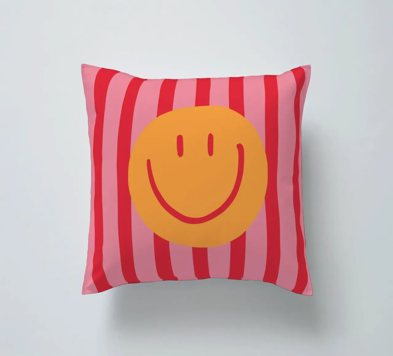 Smile Stripes pink decorative cushion by KRUTH DESIGN