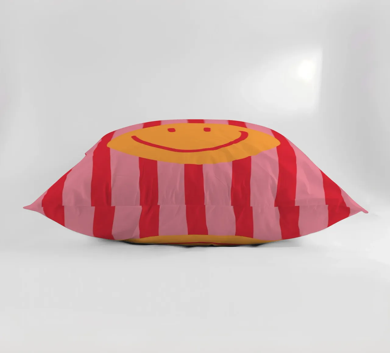 Smile Stripes pink decorative cushion by KRUTH DESIGN