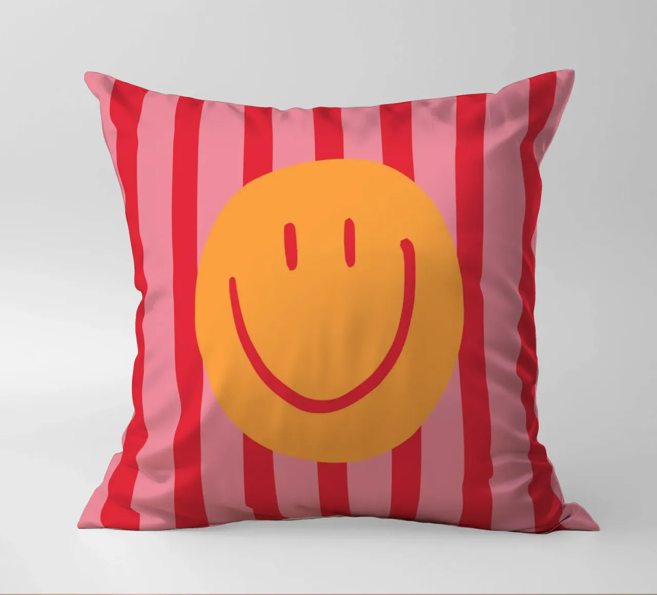 Smile Stripes pink decorative cushion by KRUTH DESIGN