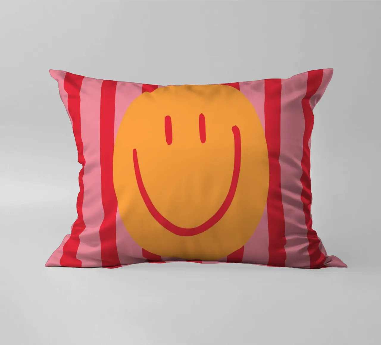Smile Stripes pink decorative cushion by KRUTH DESIGN