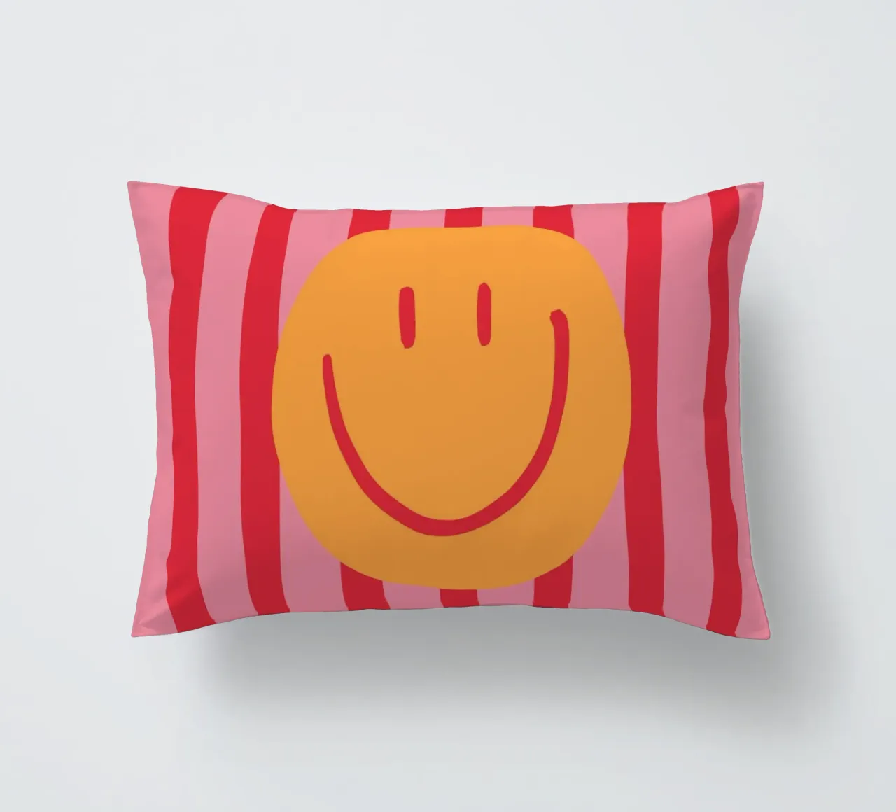 Smile Stripes pink decorative cushion by KRUTH DESIGN