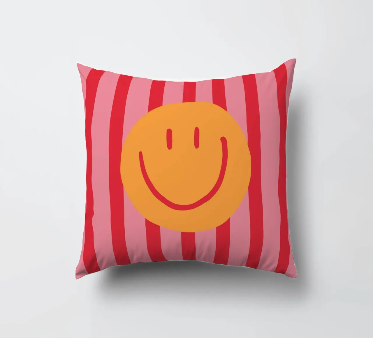Smile Stripes pink decorative cushion by KRUTH DESIGN