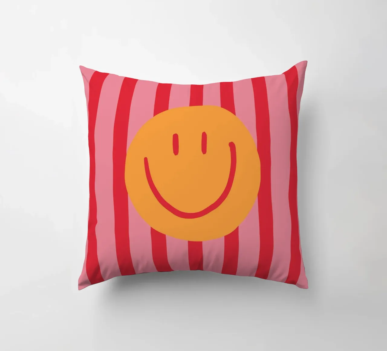 Smile Stripes pink decorative cushion by KRUTH DESIGN