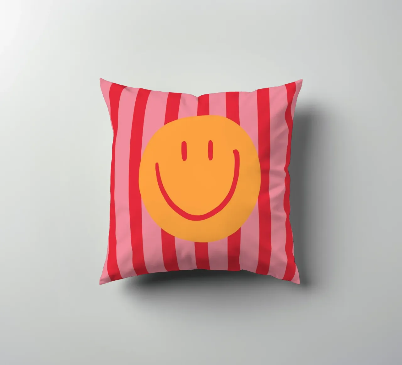 Smile Stripes pink decorative cushion by KRUTH DESIGN