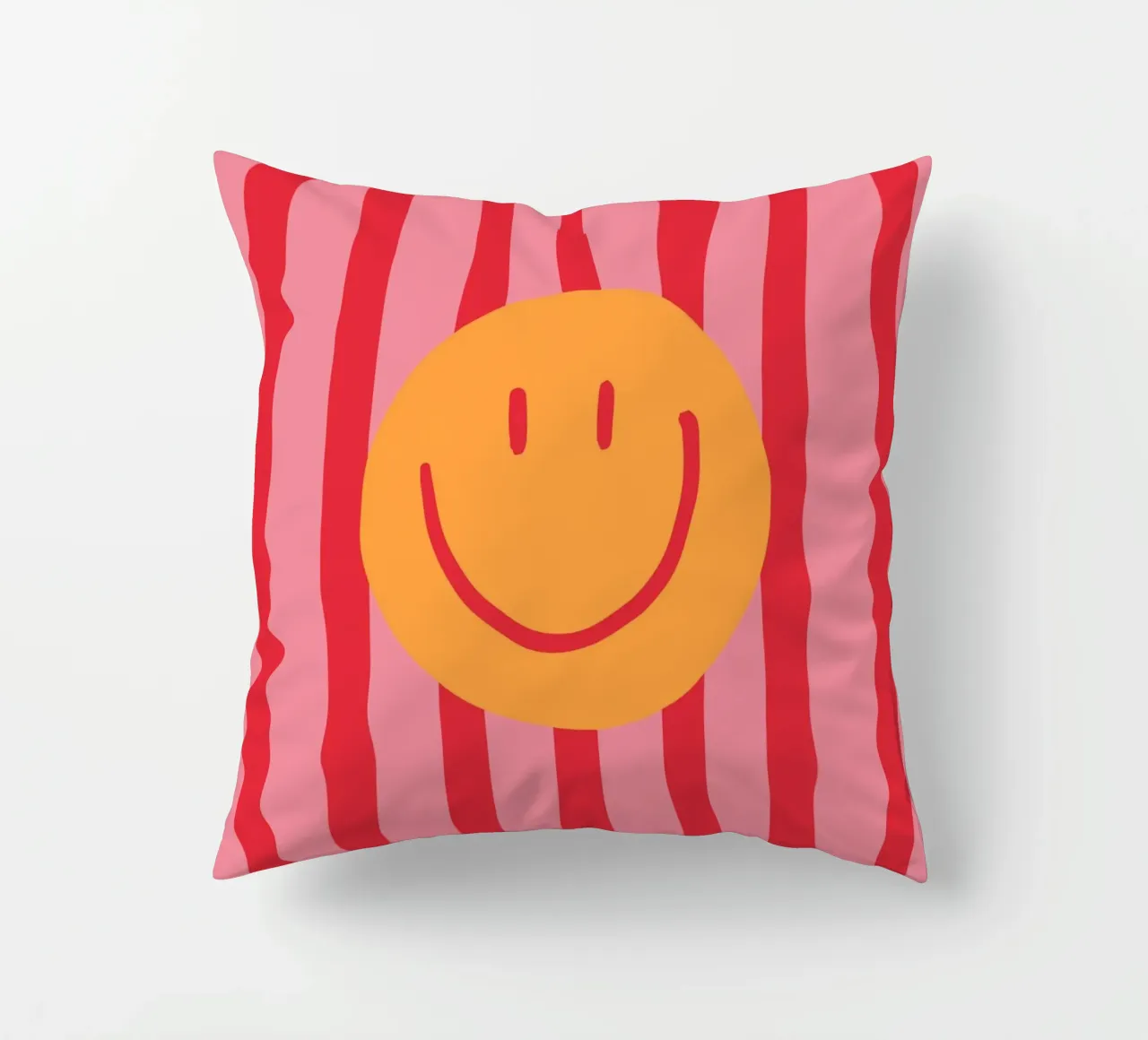 Smile Stripes pink decorative cushion by KRUTH DESIGN