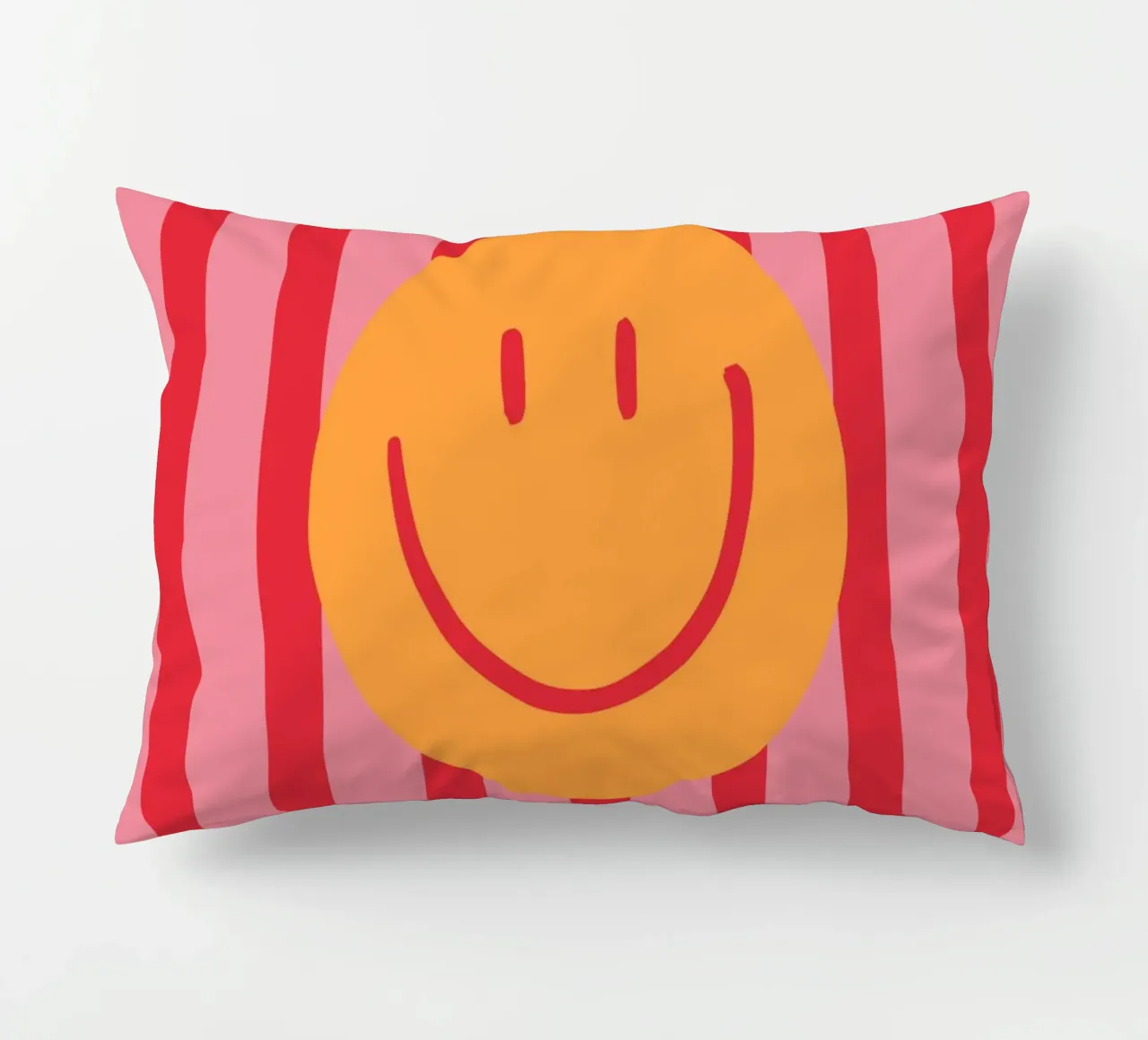 Smile Stripes pink decorative cushion by KRUTH DESIGN