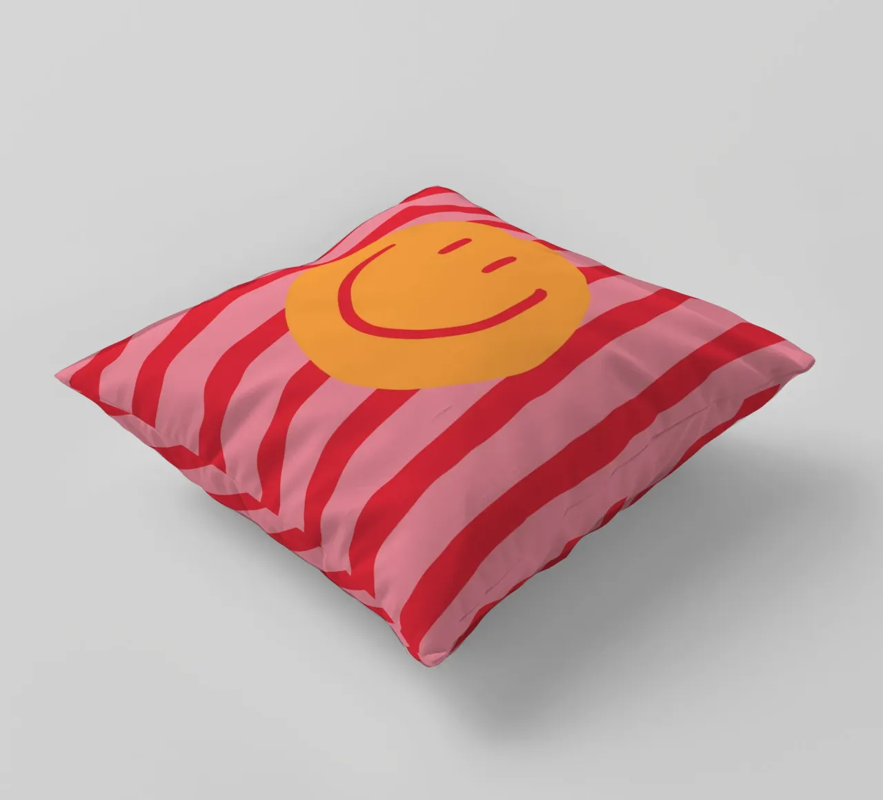 Smile Stripes pink decorative cushion by KRUTH DESIGN