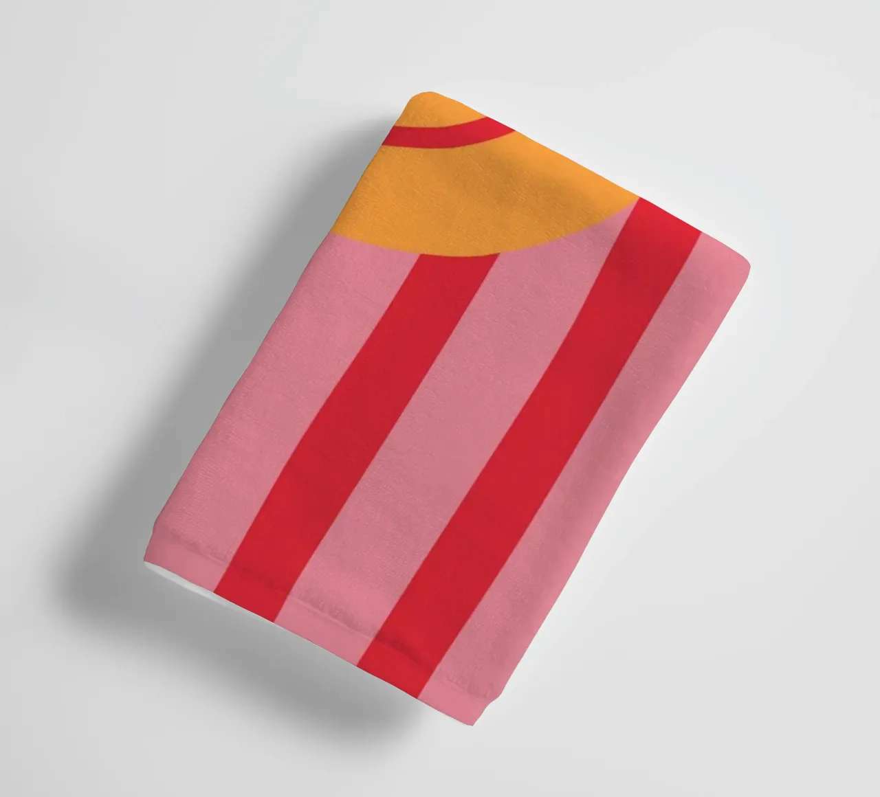 Smile Stripes pink towel by KRUTH DESIGN