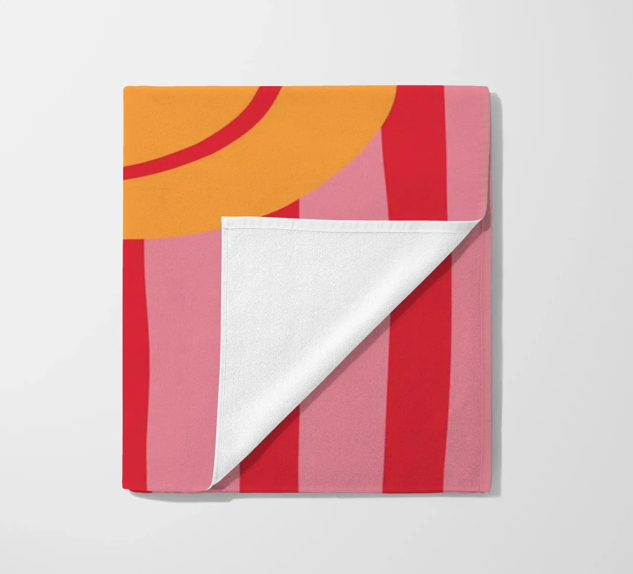 Smile Stripes pink beach towel by KRUTH DESIGN