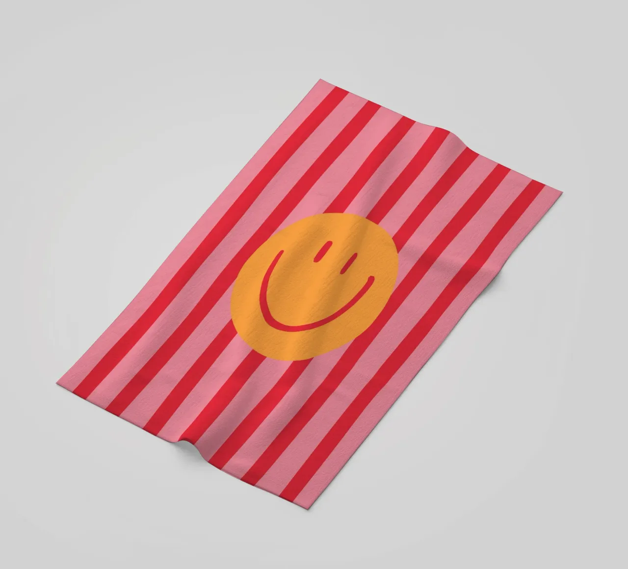 Smile Stripes pink beach towel by KRUTH DESIGN