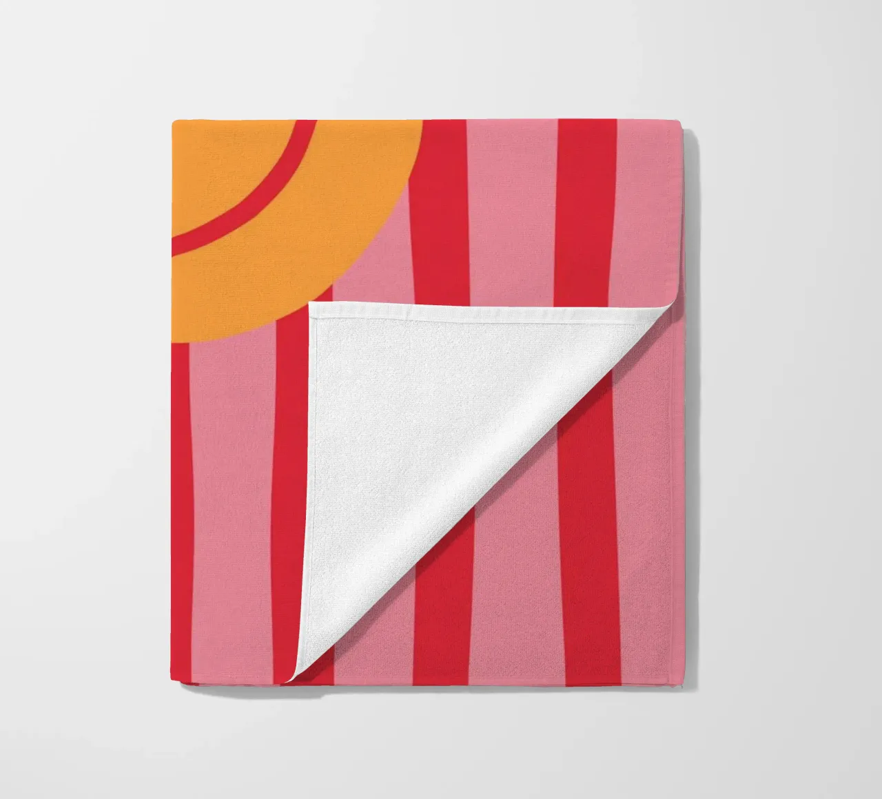 Smile Stripes pink beach towel by KRUTH DESIGN