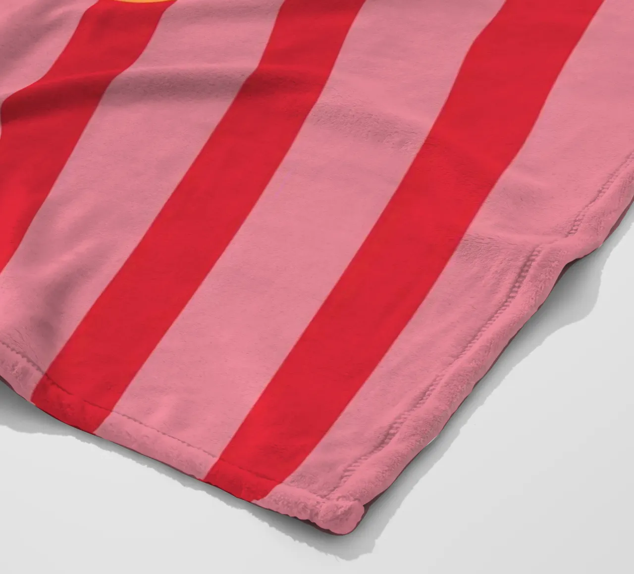 Smile Stripes pink fleece blanket by KRUTH DESIGN