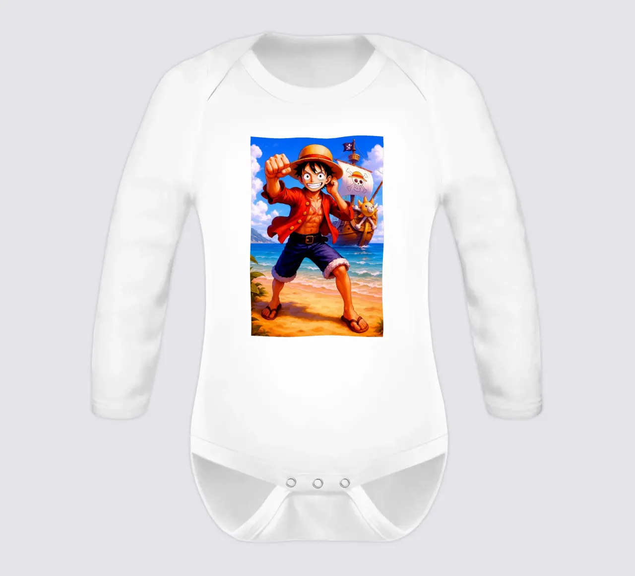 Monkey D. Luffy body neonato maniche lunghe da Indah Creative