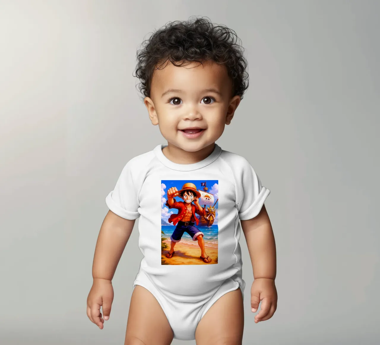Monkey D. Luffy body neonato maniche corte da Indah Creative