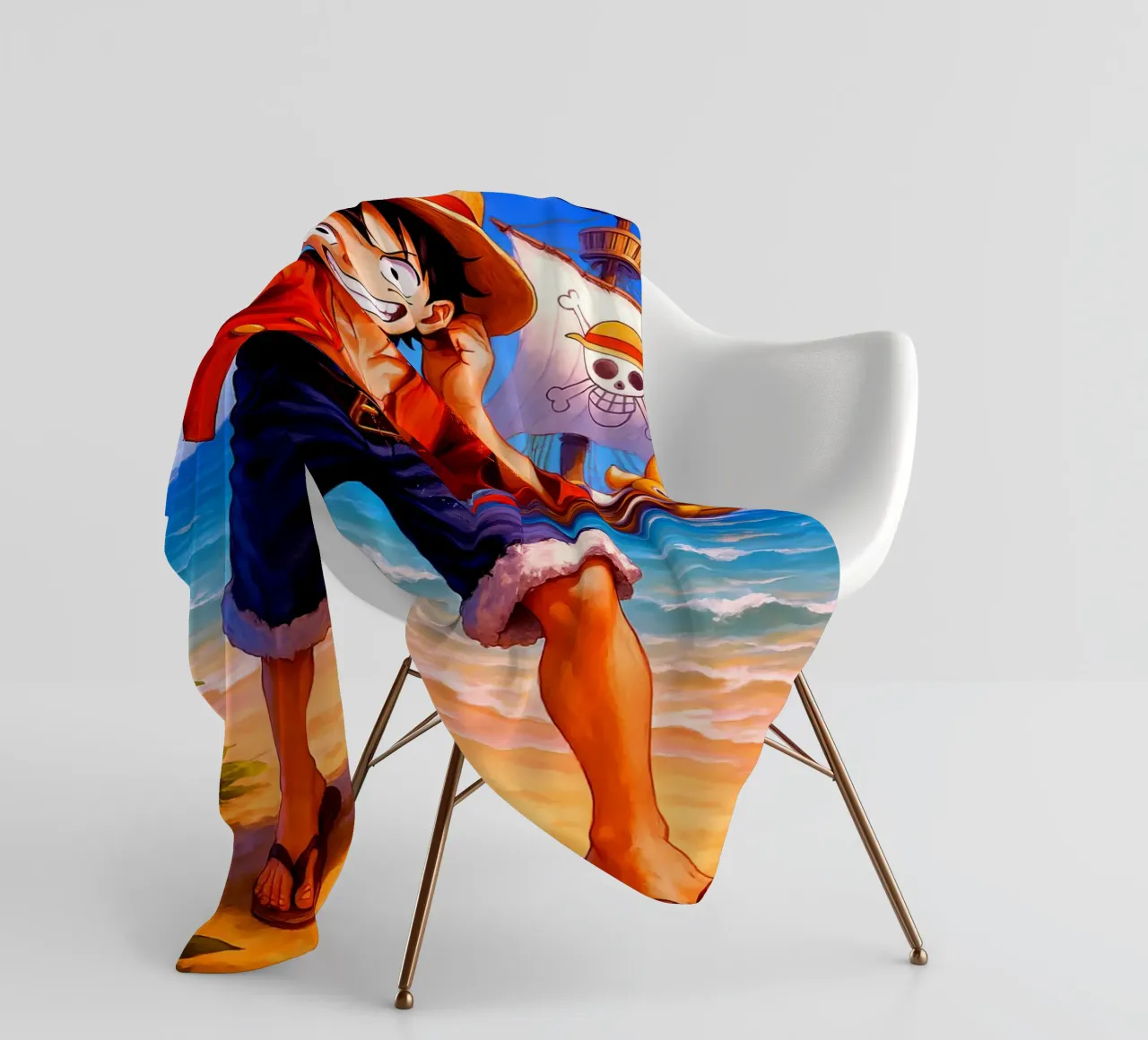 Monkey D. Luffy coperta in pile da Indah Creative