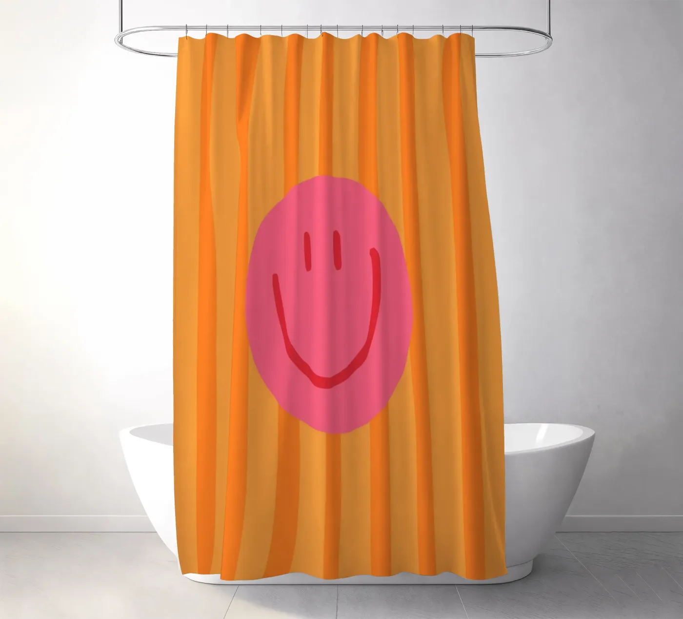Smile Stripes orange tenda da doccia da KRUTH DESIGN