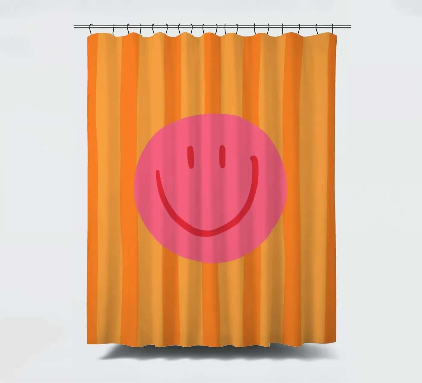 Smile Stripes orange tenda da doccia da KRUTH DESIGN