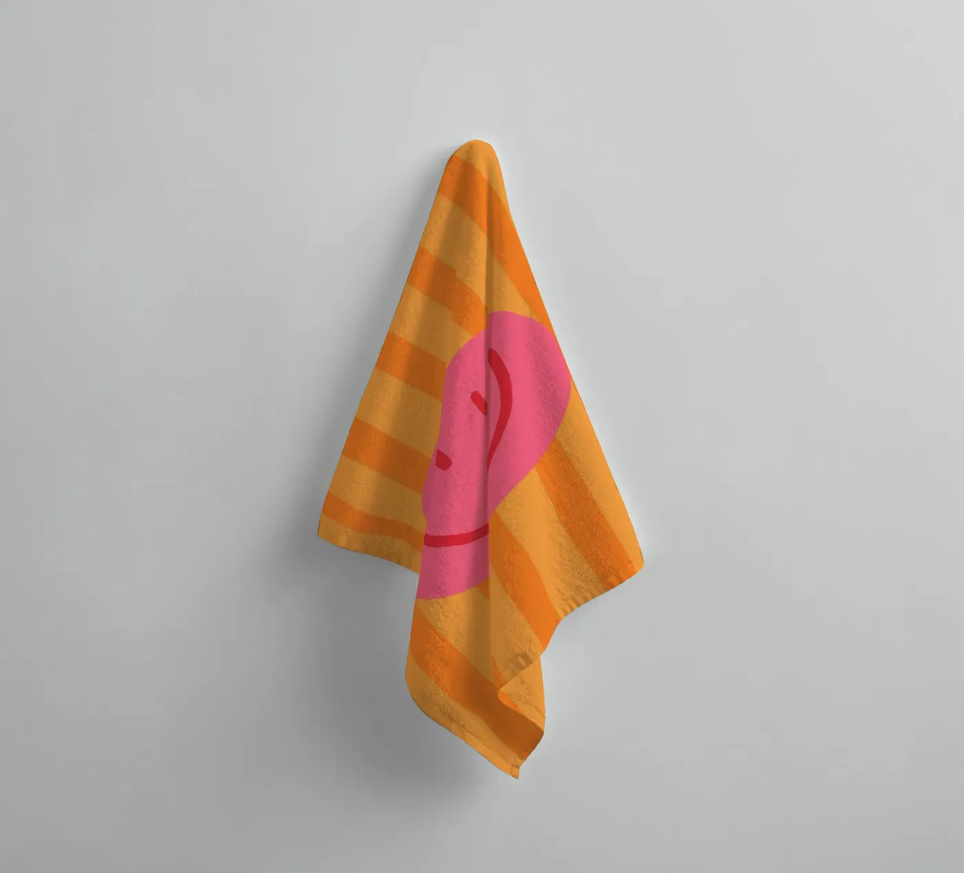 Smile Stripes orange Handtuch von KRUTH DESIGN