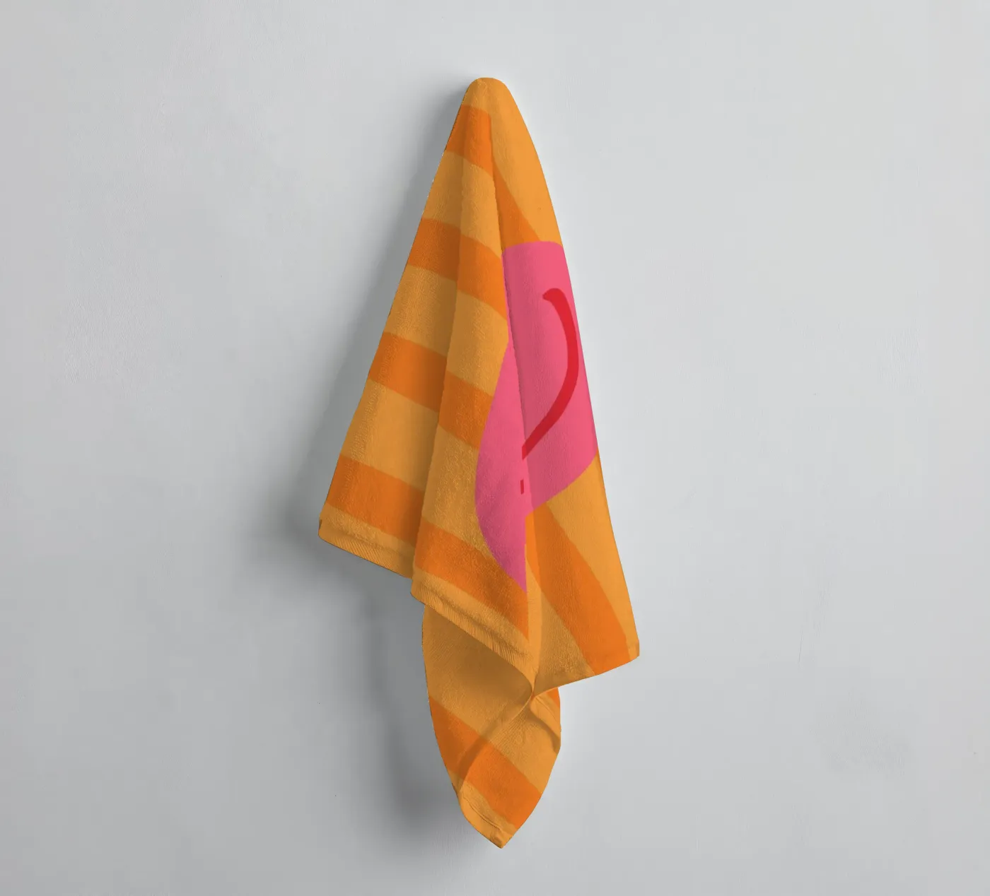 Smile Stripes orange Handtuch von KRUTH DESIGN