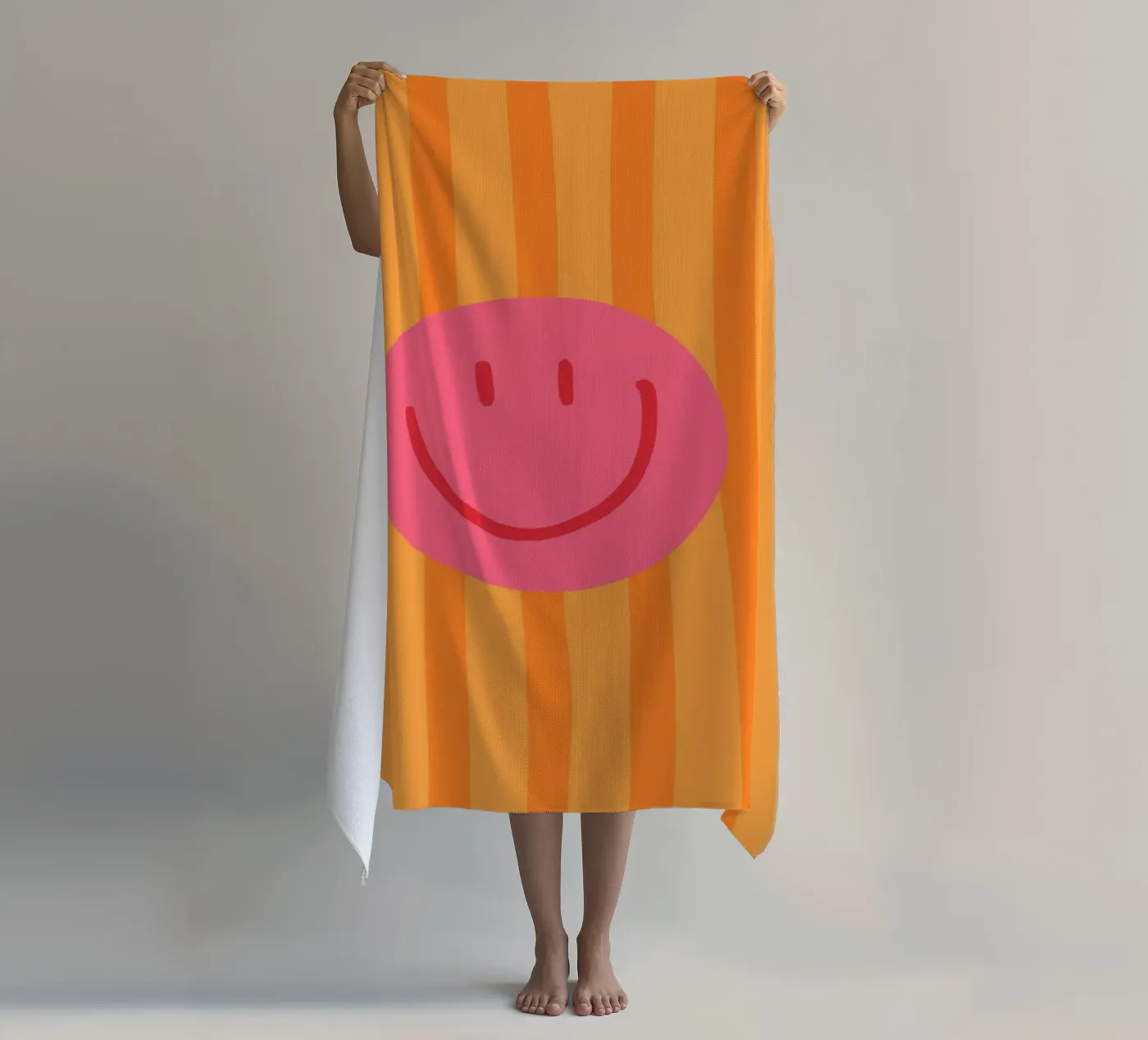 Smile Stripes orange telo mare da KRUTH DESIGN