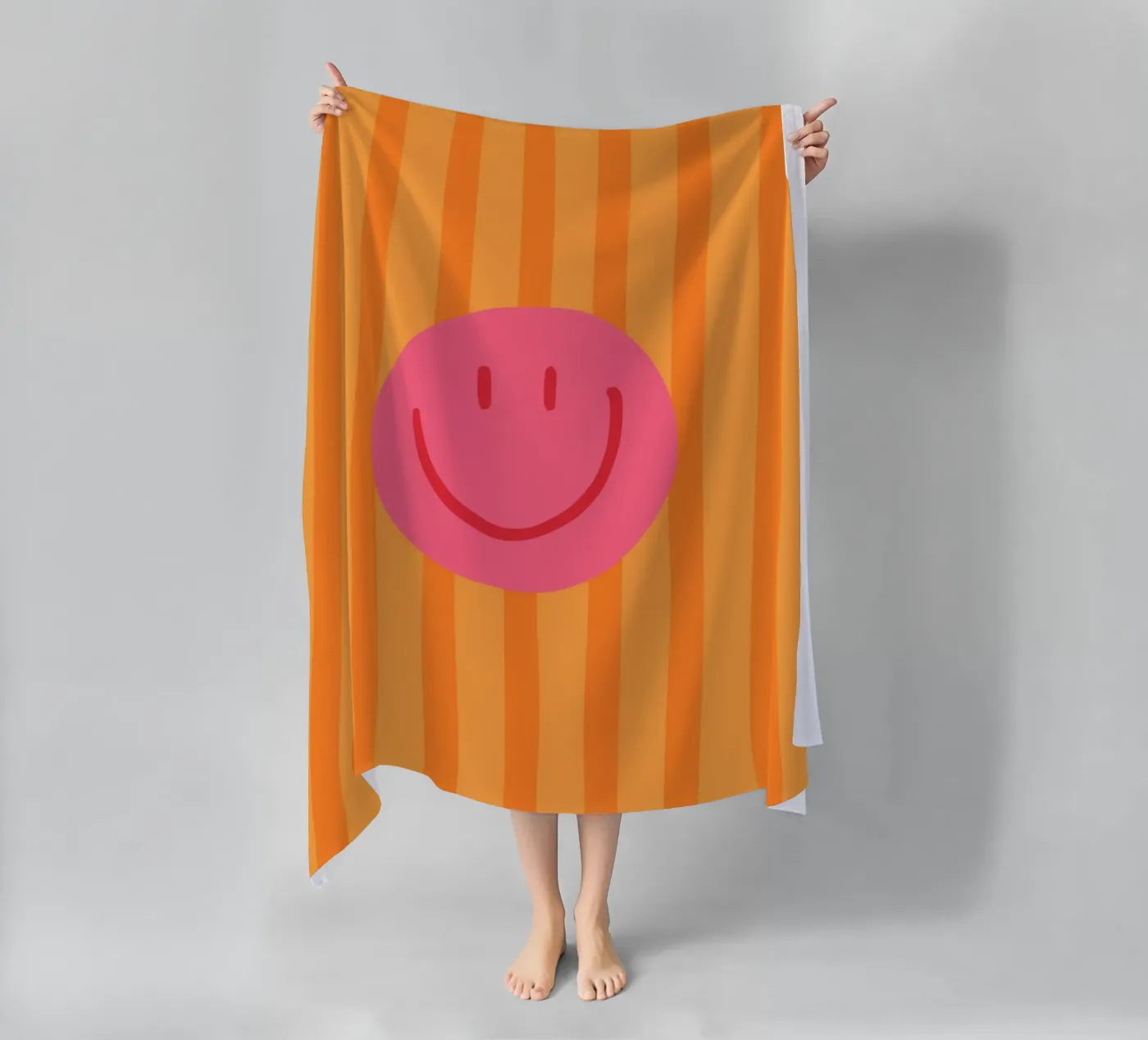 Smile Stripes orange telo mare da KRUTH DESIGN