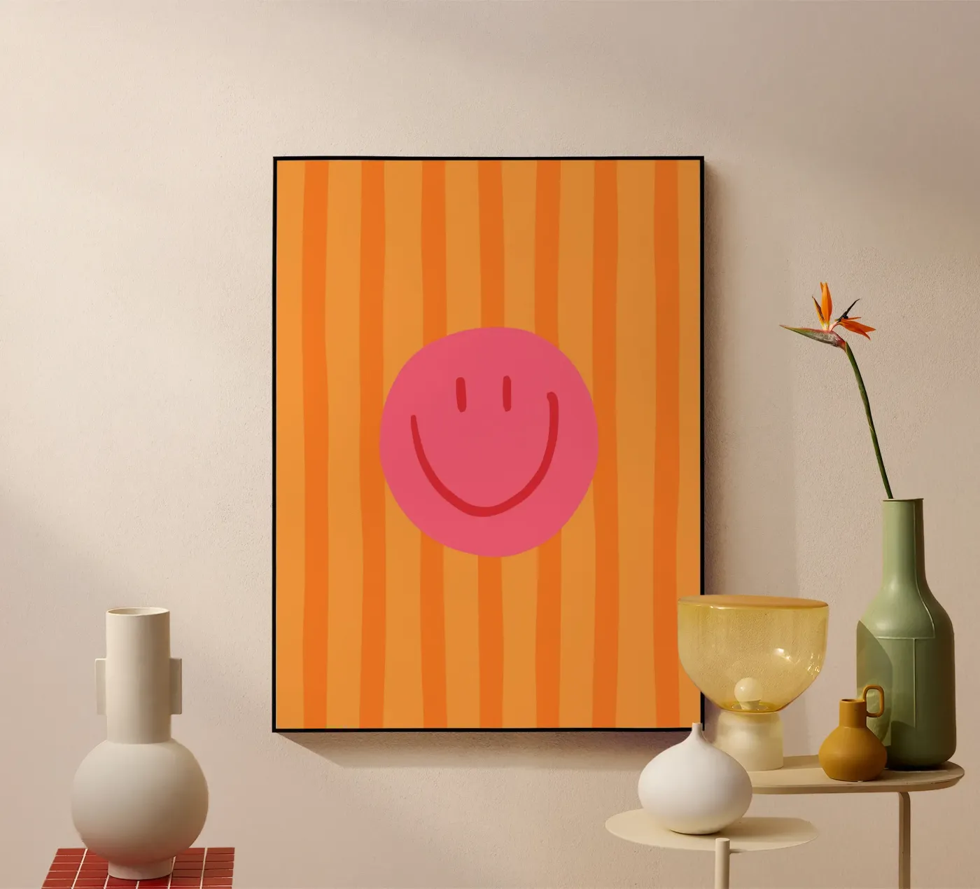 Smile Stripes orange plexiglass da KRUTH DESIGN