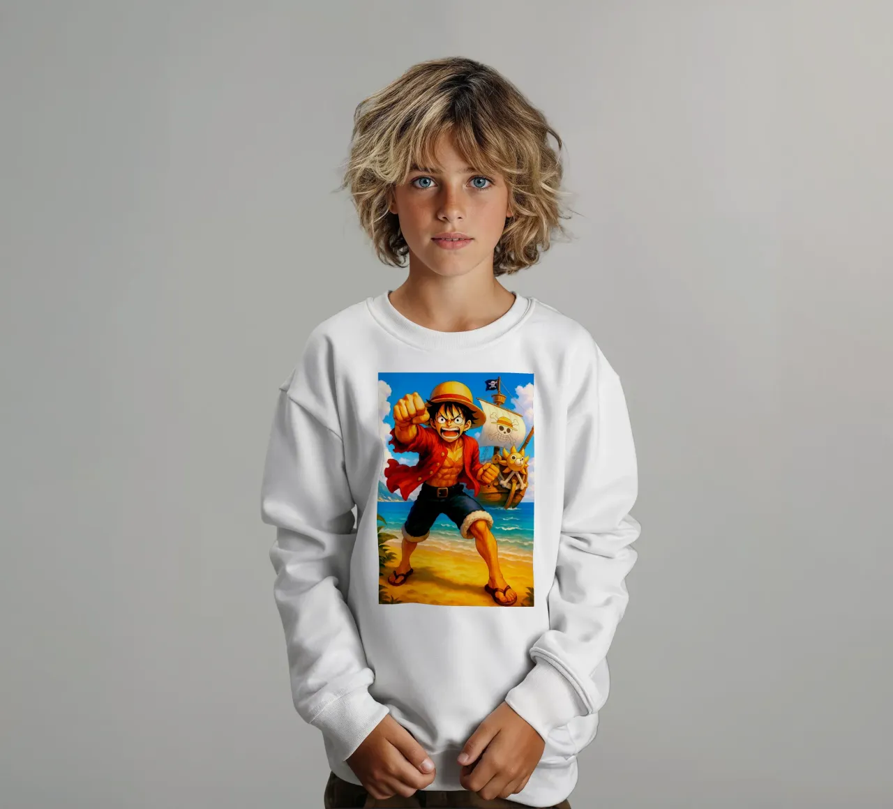 Monkey D. Luffy felpa bambino da Indah Creative
