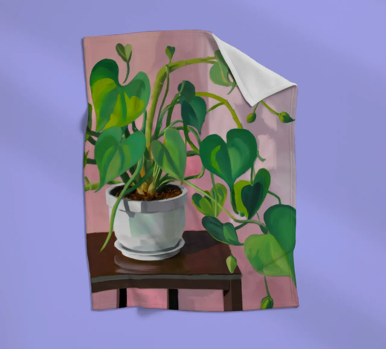 Semplicità della pianta di Pothos coperta in pile da Pan Denim