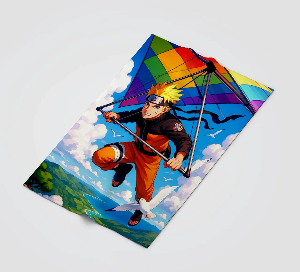 Naruto Uzumaki fleece blanket by Indah Creative
