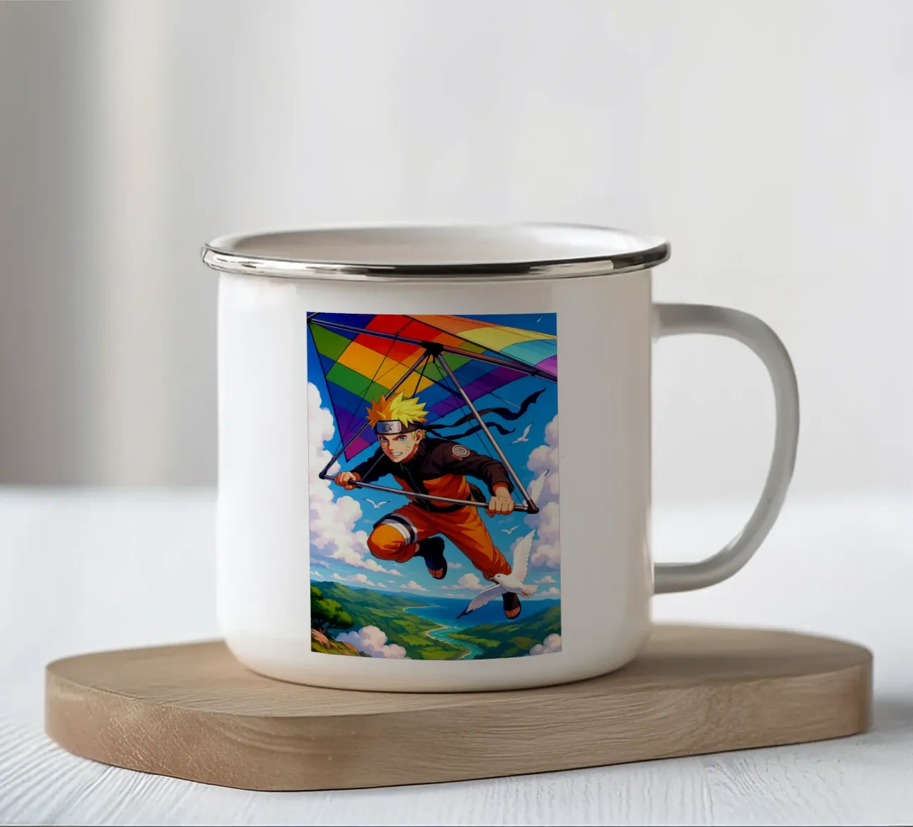 Naruto Uzumaki tazza in smalto da Indah Creative