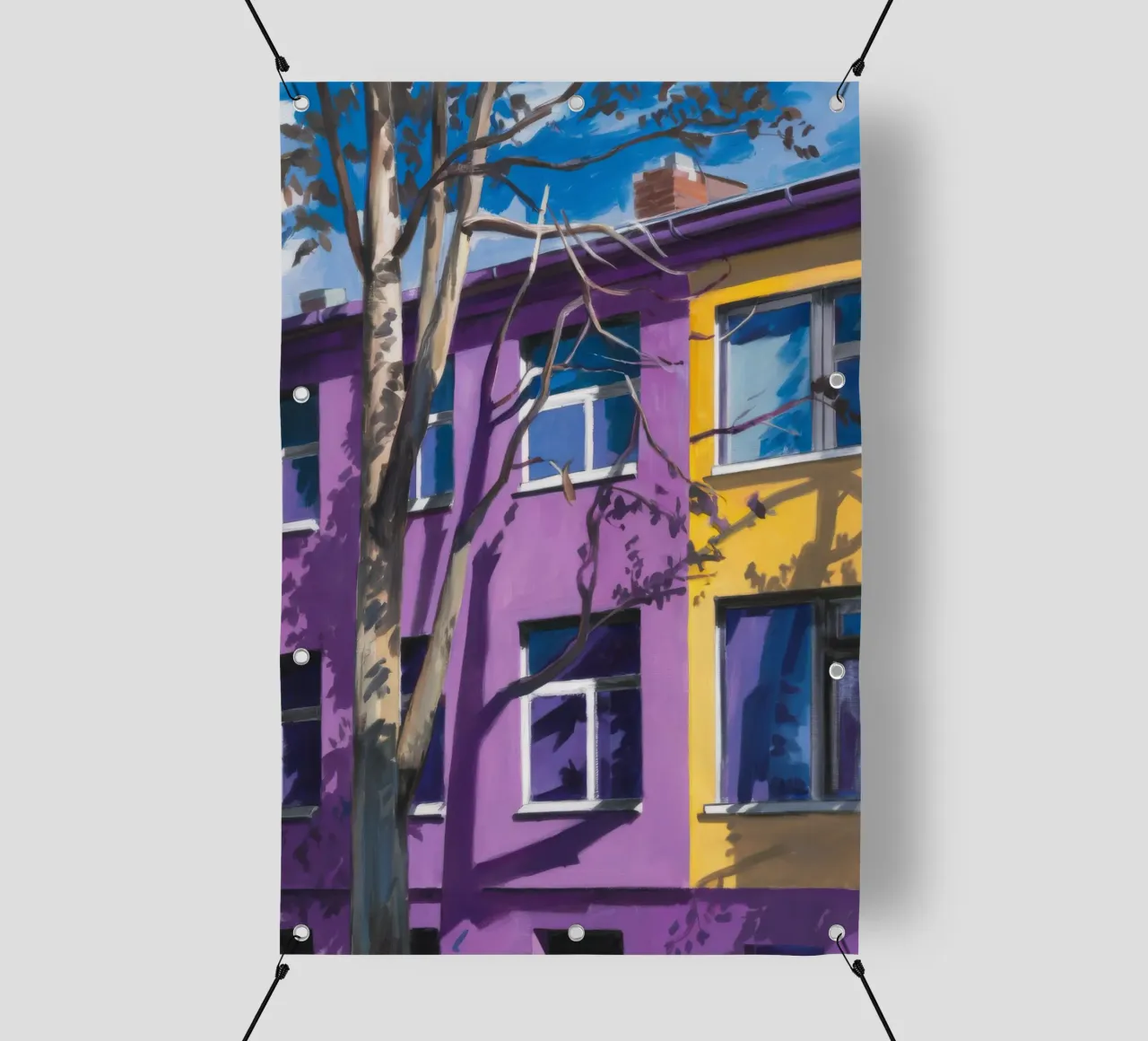 Appartamento viola notte telo in pvc da Pan Denim