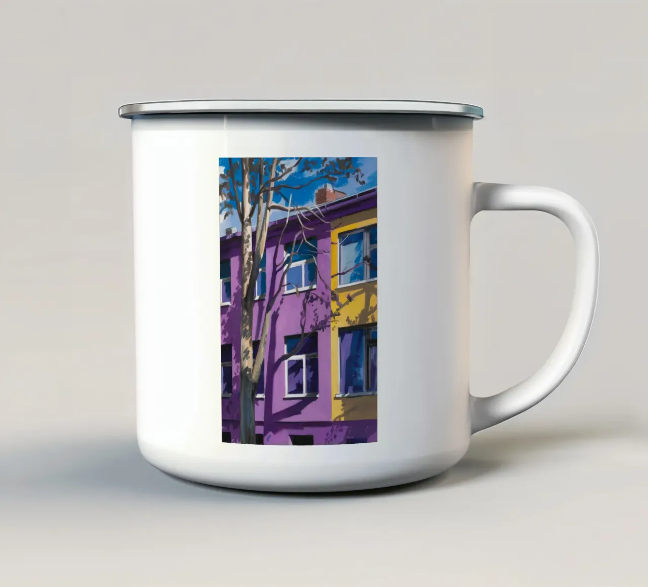 Appartamento viola notte tazza in smalto da Pan Denim