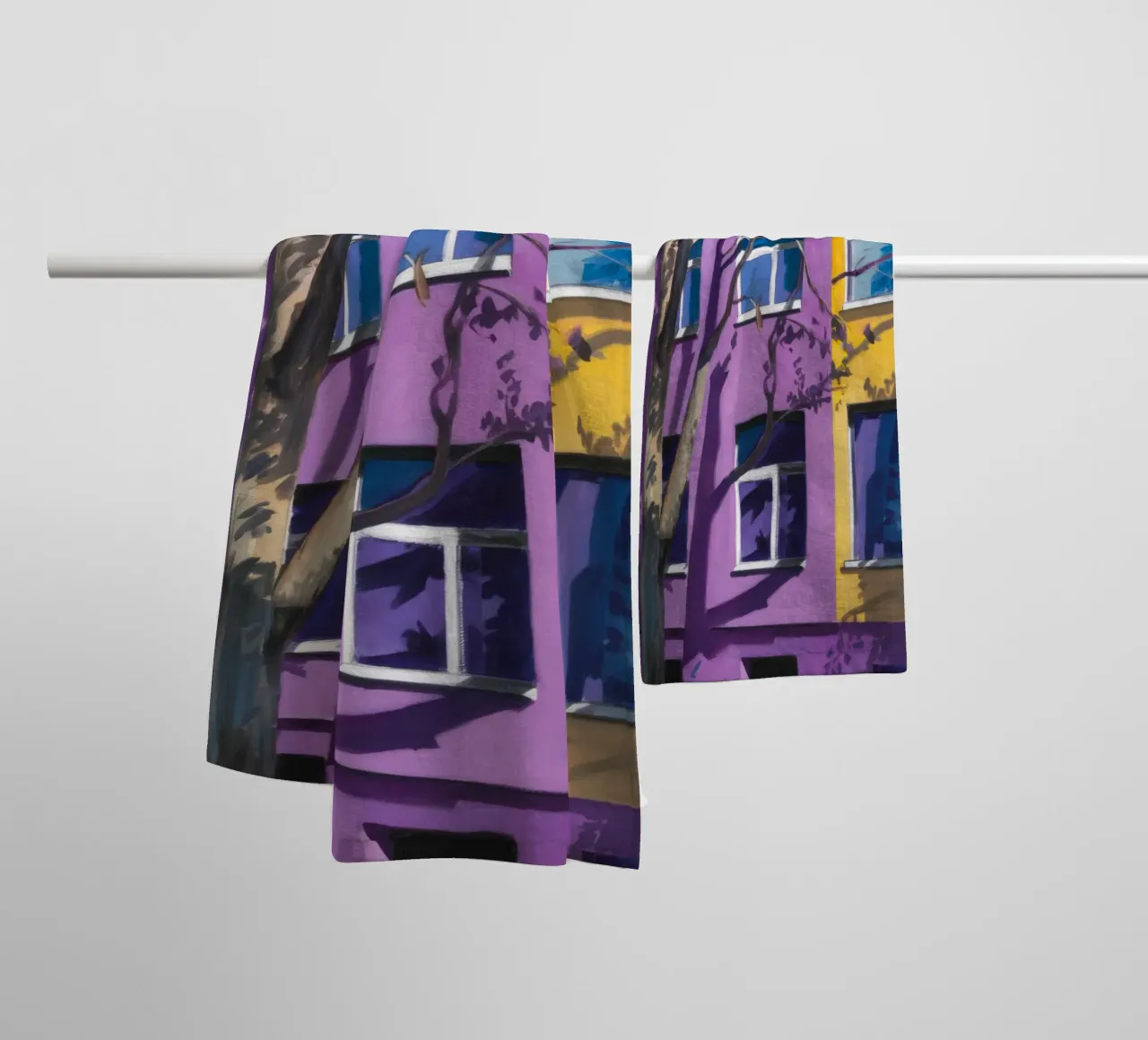 Appartamento viola notte asciugamano da bagno da Pan Denim