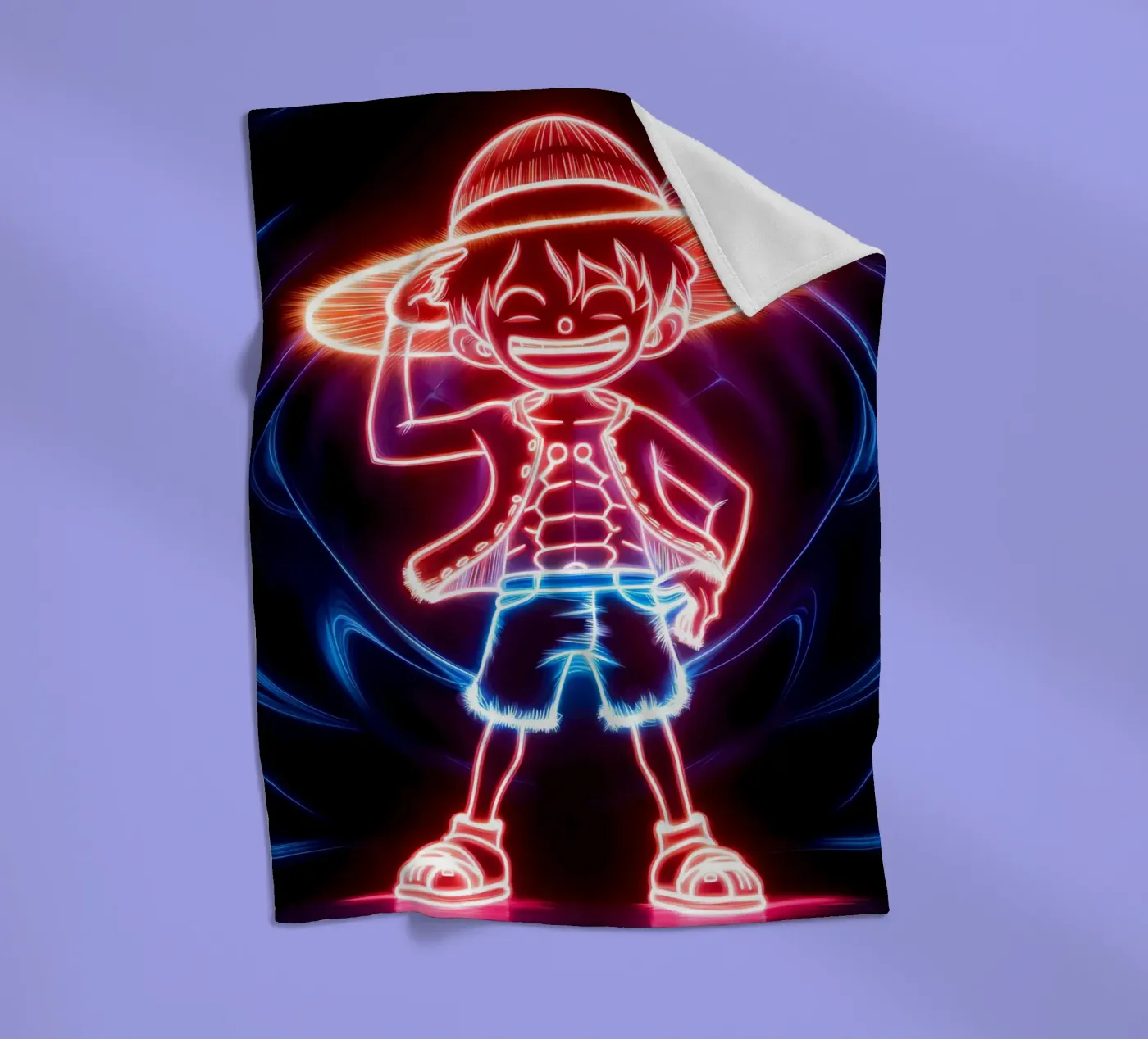 Monkey D. Luffy Fleecedecke von Indah Creative