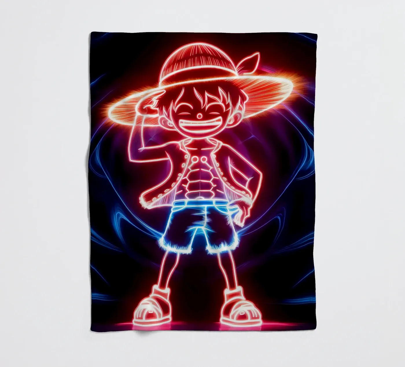 Monkey D. Luffy Fleecedecke von Indah Creative