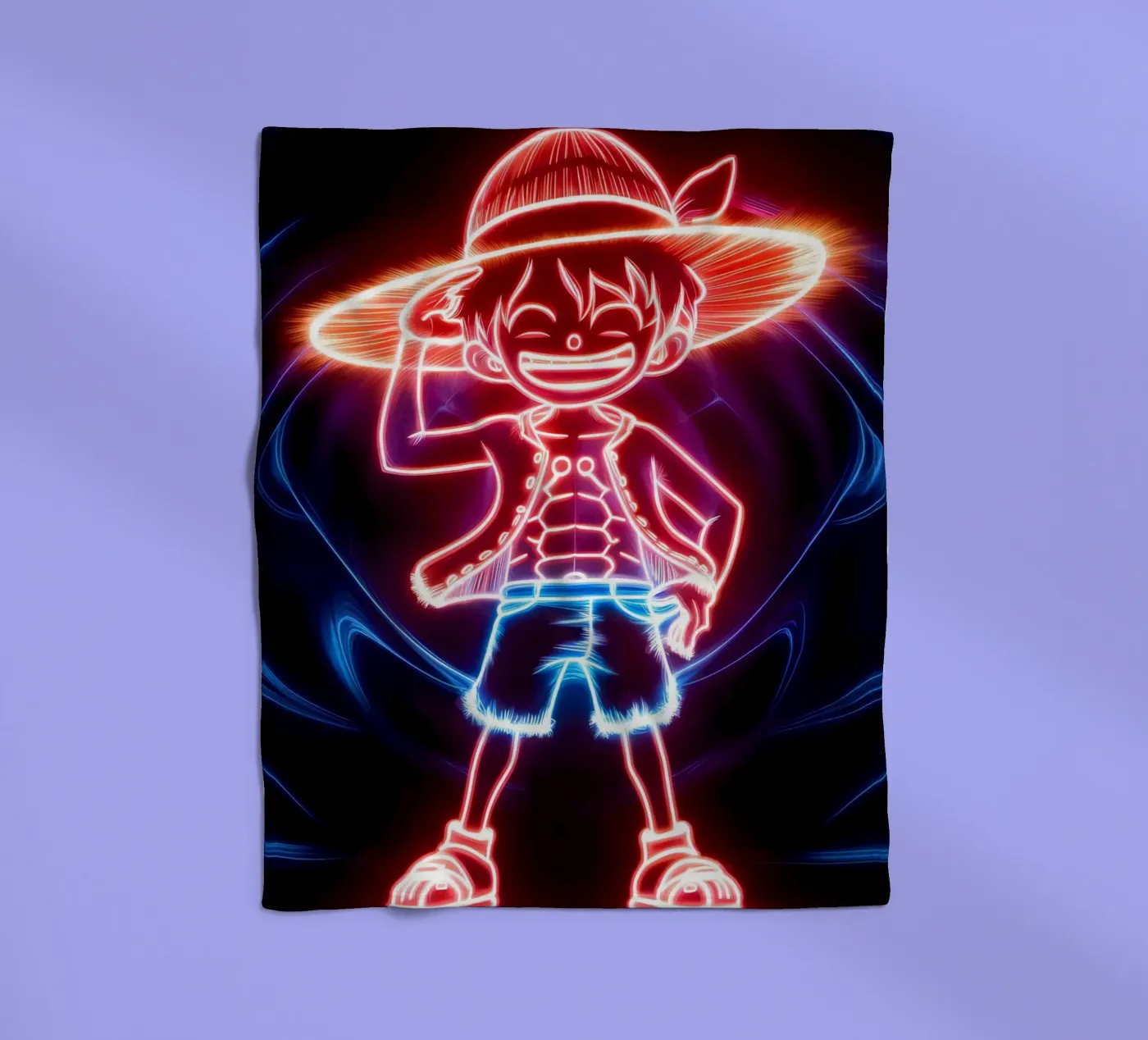 Monkey D. Luffy Fleecedecke von Indah Creative