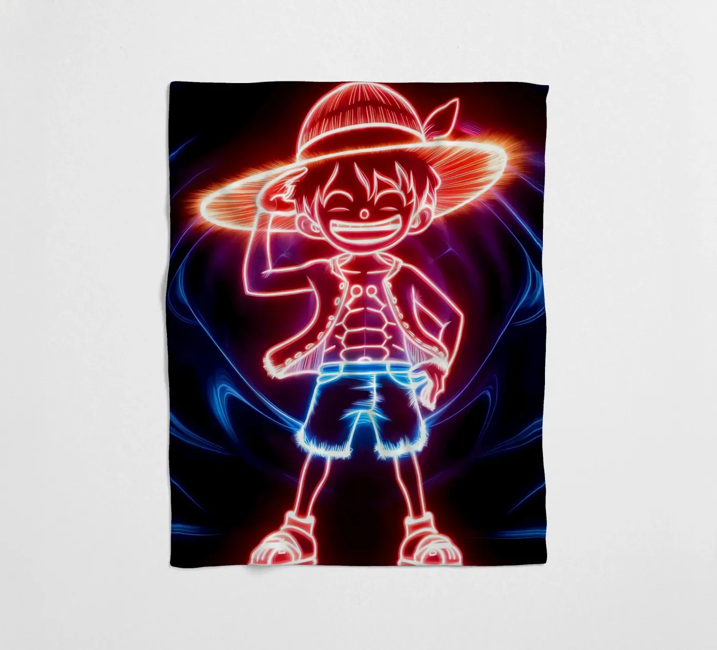 Monkey D. Luffy Fleecedecke von Indah Creative