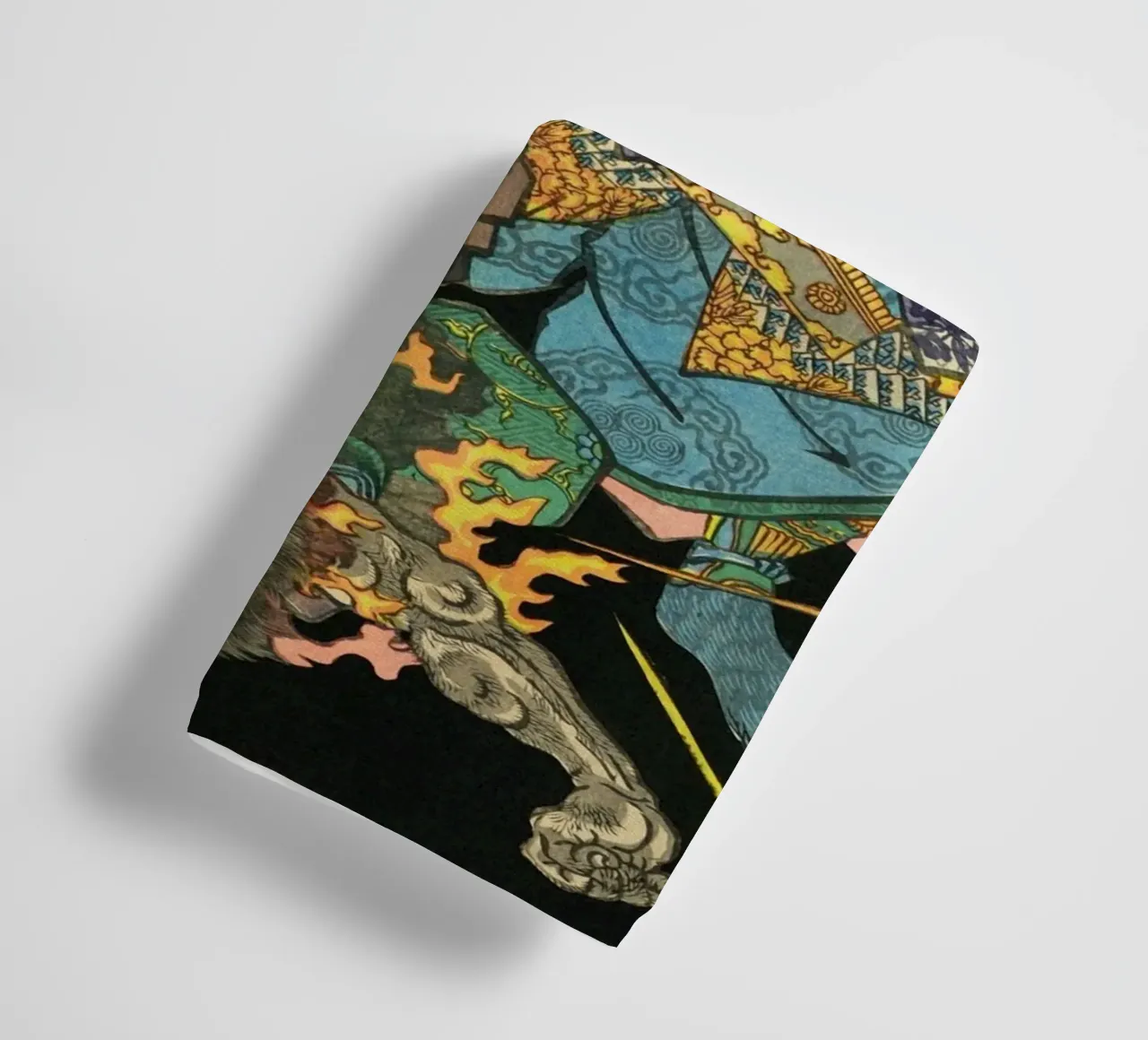 Samurai che lotta con il demone - Ukiyo-e giapponese d'epoca asciugamano da bagno da Masterpieces Of Japanese Art
