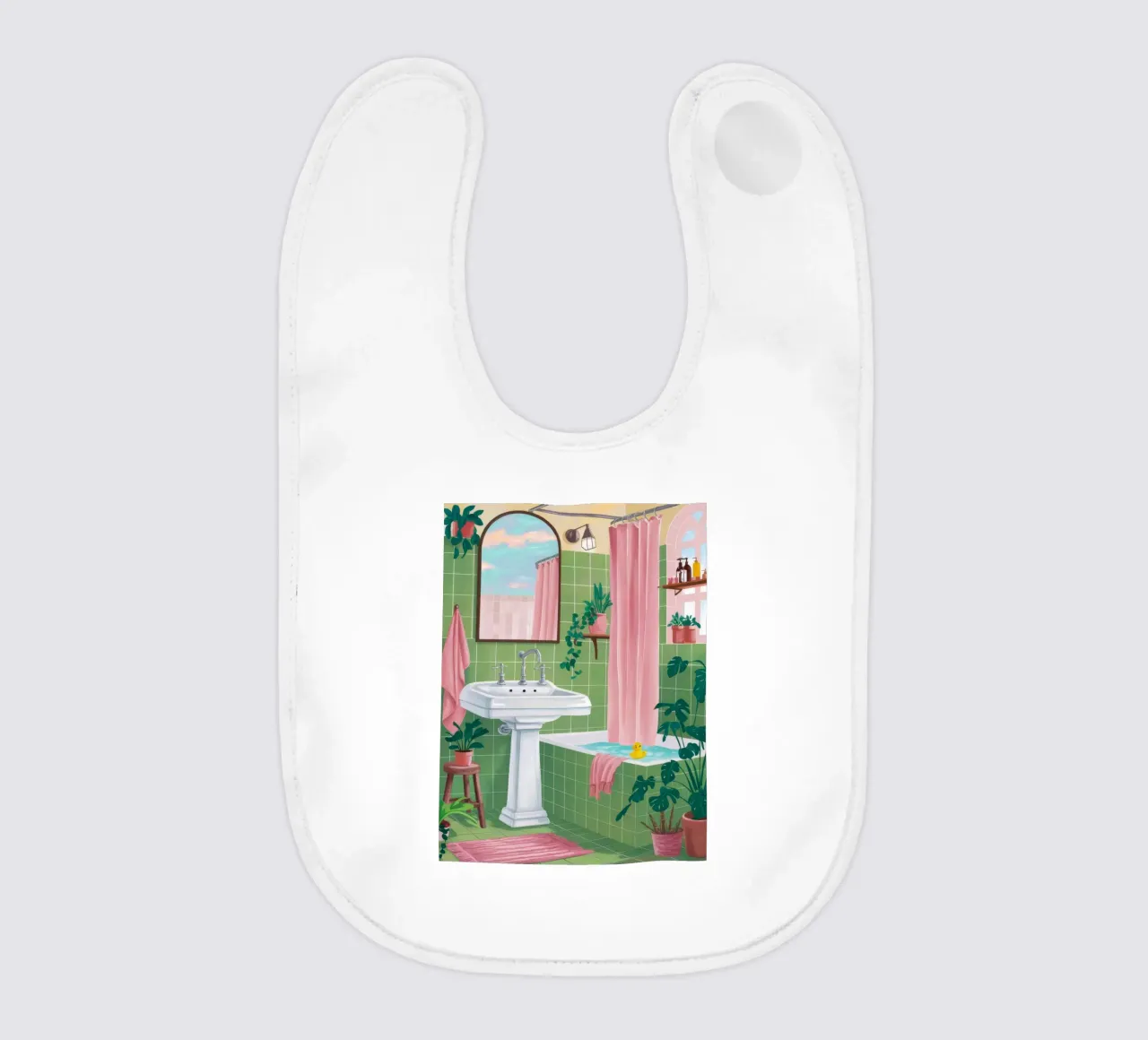 Bagno con piastrelle verdi bavaglino da Pan Denim