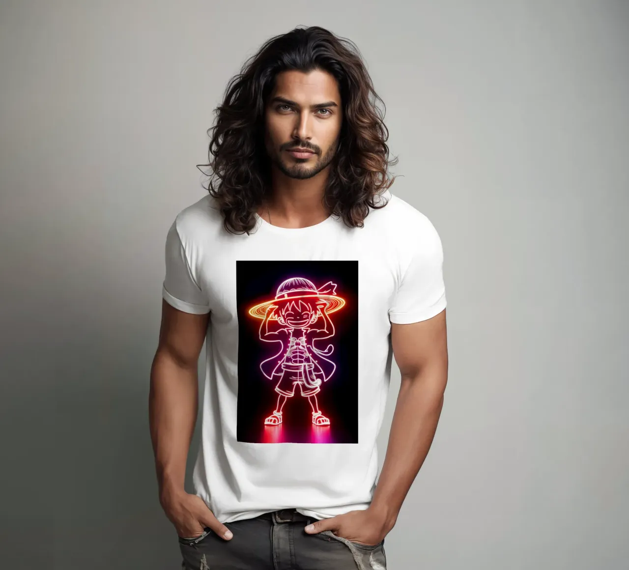 Monkey D. Luffy t-shirt da Indah Creative