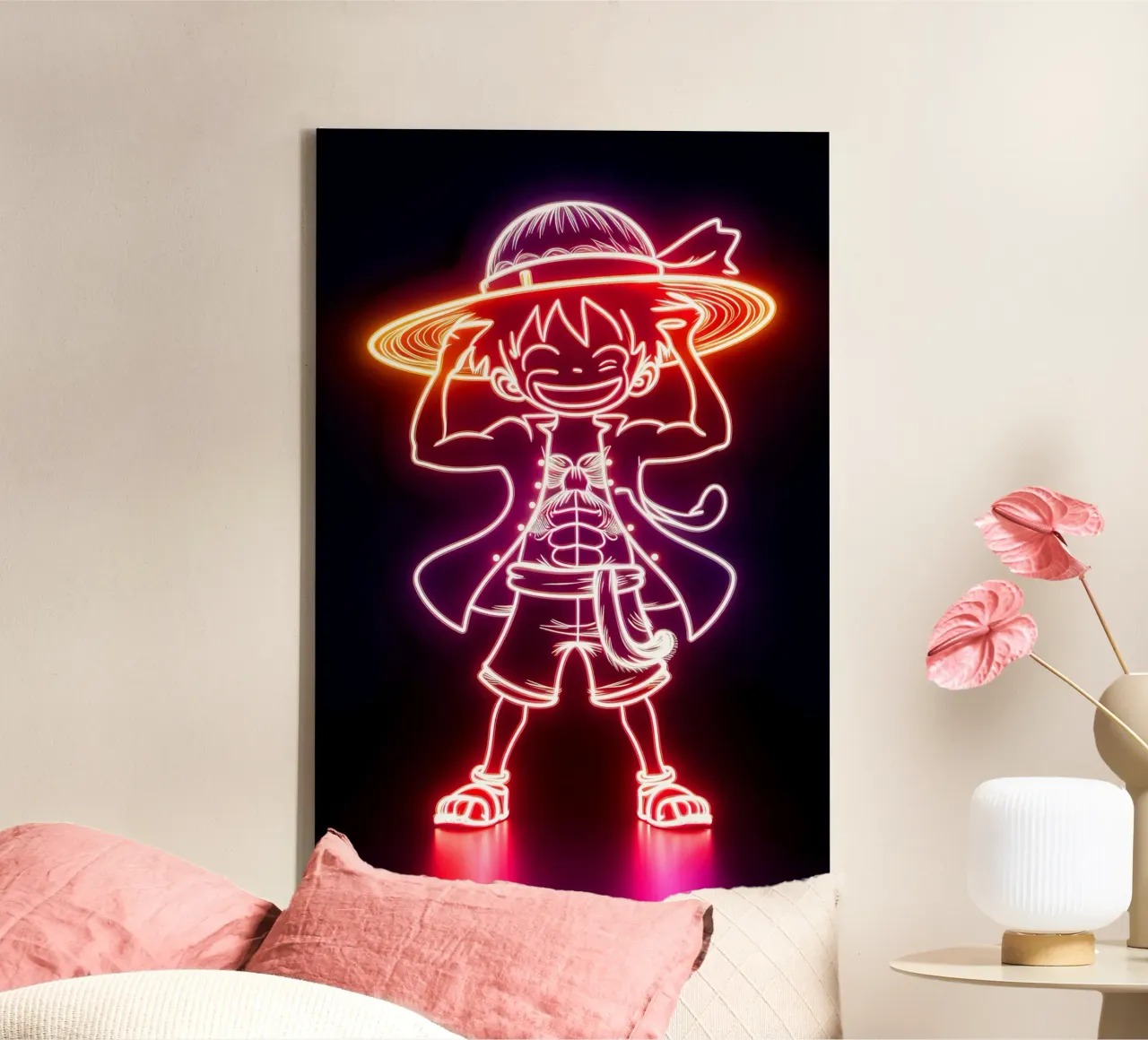 Monkey D. Luffy tela con Cornice a cassetta da Indah Creative