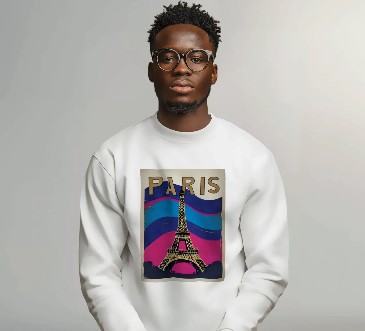 Poster d'epoca della Torre Eiffel di Parigi felpa da 🥝 KIWI STORE