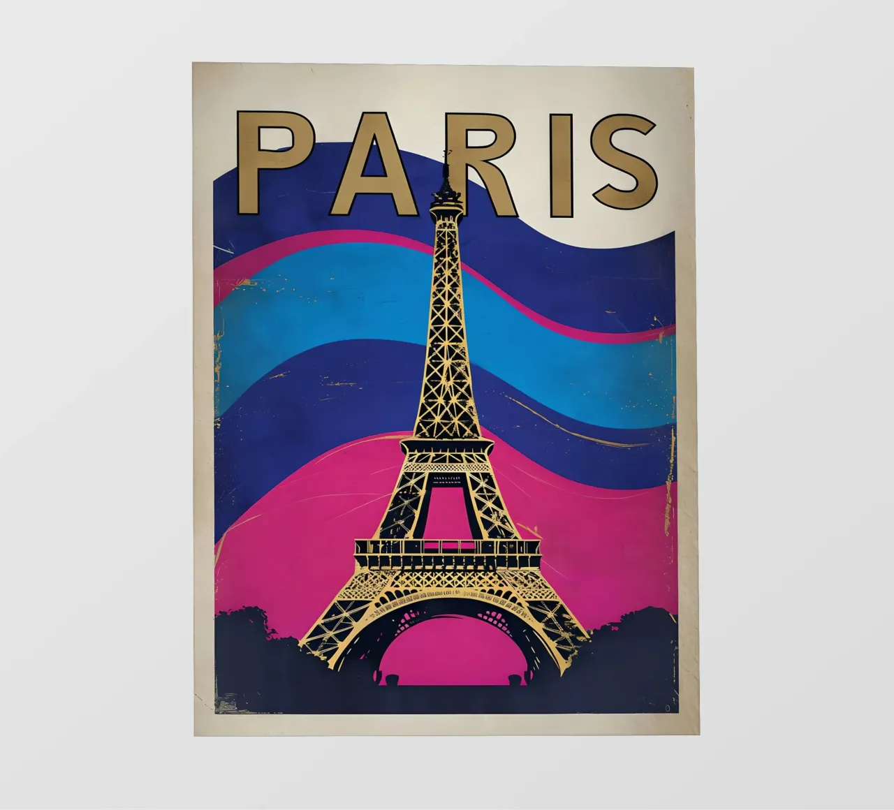 Poster d'epoca della Torre Eiffel di Parigi pellicola backlit da 🥝 KIWI STORE