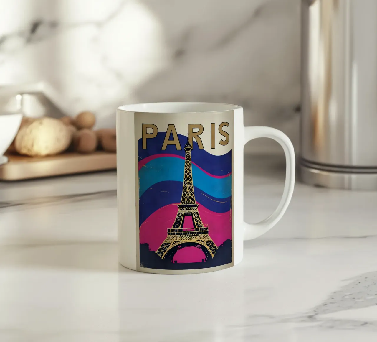 Poster d'epoca della Torre Eiffel di Parigi tazza in ceramica da 🥝 KIWI STORE