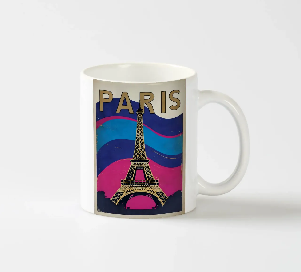 Poster d'epoca della Torre Eiffel di Parigi tazza in ceramica da 🥝 KIWI STORE