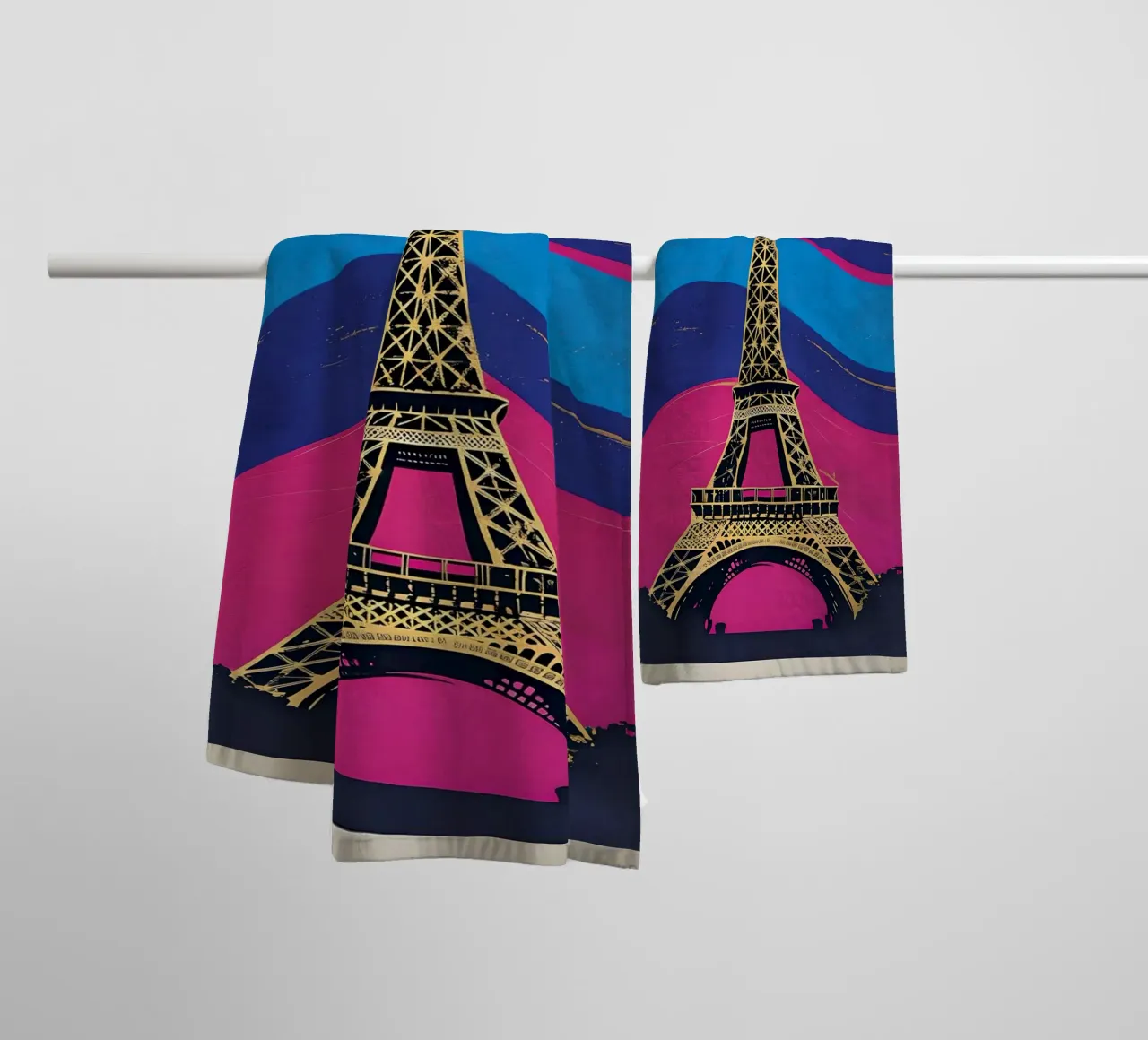 Poster d'epoca della Torre Eiffel di Parigi asciugamano da bagno da 🥝 KIWI STORE