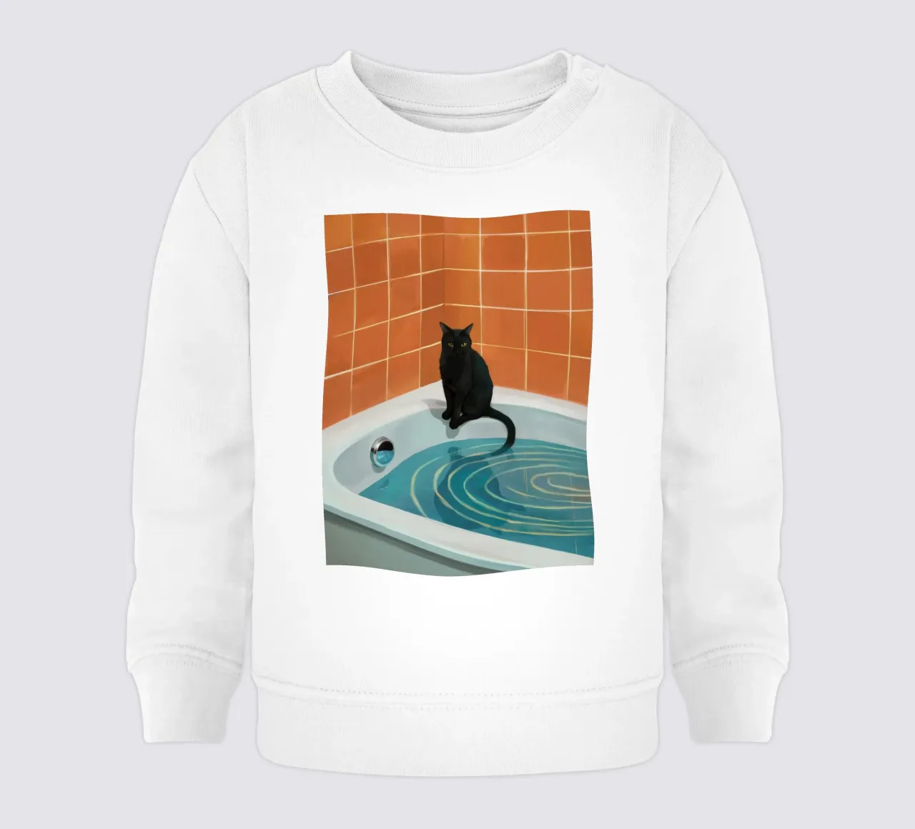 Bagnoschiuma gatto nero felpa neonato da Pan Denim